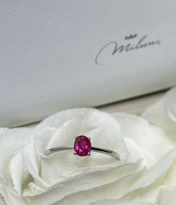 013 Miluna Anello oro con Rubino  cod: LID3410